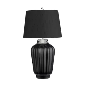 Bexley 1 Light Table Lamp Black, Polished Nickel