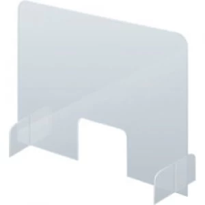 Franken Counter and Desk Sneeze Guard Plexiglas Transparent 70 x 84.5 cm