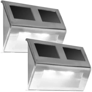 Solar Wall Light 2Pcs Set Stainless Steel