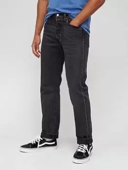 Levis 501 Original Straight Fit Jeans - Black, Size 30, Inside Leg Regular, Men