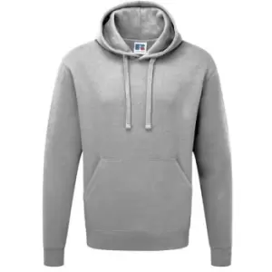 Russell Colour Mens Hooded Sweatshirt / Hoodie (S) (Light Oxford)
