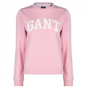Gant Arch Logo Crewneck Sweatshirt - 614 PREPPY Pink