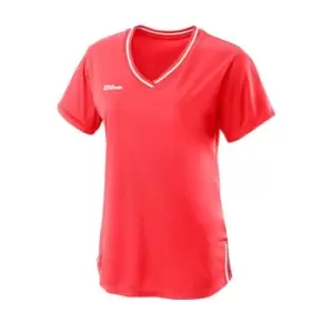 Wilson Team V Neck T Shirt Womens - Orange