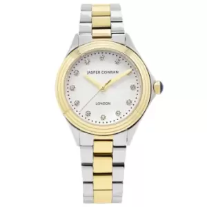 Ladies Jasper Conran London 32mm Watch with a White Dial and a Silver Metal bracelet