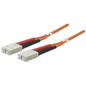Intellinet Fibre Optic Patch Cable Duplex Multimode SC/SC 50/125 m OM2 20m LSZH Orange Fiber Lifetime Warranty