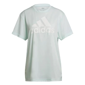 adidas AEROREADY Designed to Move Boyfriend Sport T-Shirt - Ice Mint / White