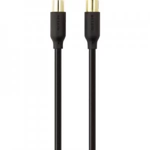 Belkin Antennas, SAT Cable [1x Belling-Lee/IEC plug 75Ω - 1x Belling-Lee/IEC socket 75Ω] 2m 78 dB gold plated connectors Black