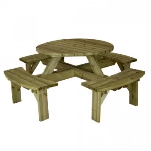 Timber Round Picnic Table Natural