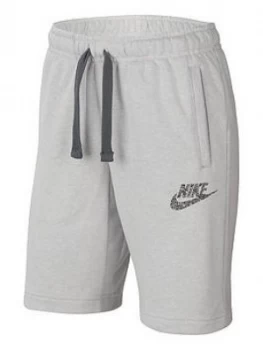 Boys, Nike Older Fleece Zero Short - White Size M 10-12 Years