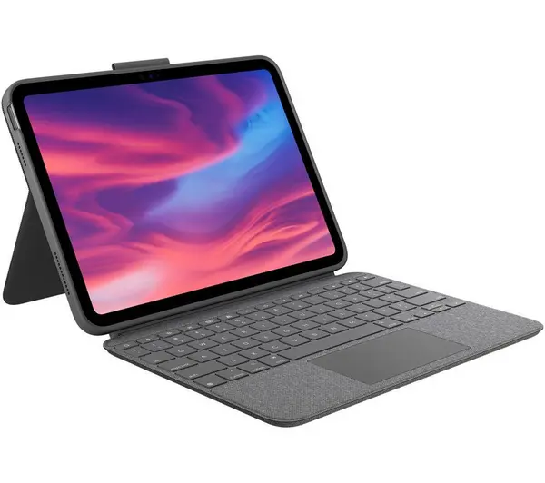 Logitech Combo Touch 10.9 iPad Keyboard Folio - Grey, Silver/Grey