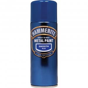 Hammerite Smooth Finish Aerosol Metal Paint Blue 400ml