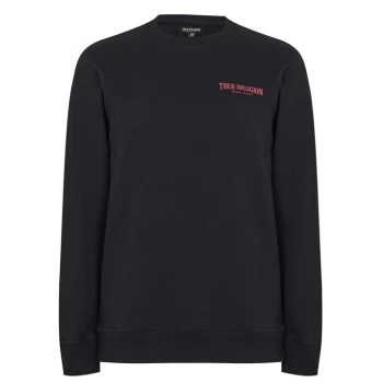 True Religion Pullover Arch Logo Sweatshirt - Black