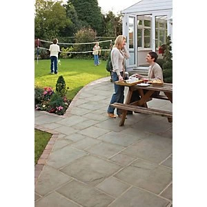 Marshalls Coach House Riven Pennant Grey Mixed Size Paving Patio Pack B 9.7 m2