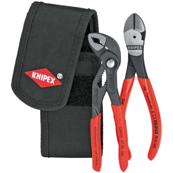 Knipex 00 20 72 V02 Minis In Belt Pouch Pliers Set - 2 Piece
