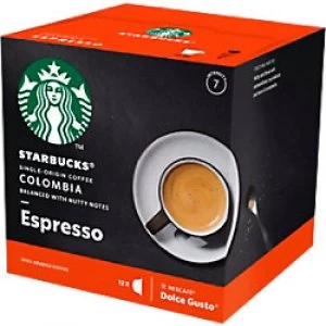 Nescafe Dolce Gusto Starbucks Colombia Medium Roast Espresso Coffee Capsules Pack of 12