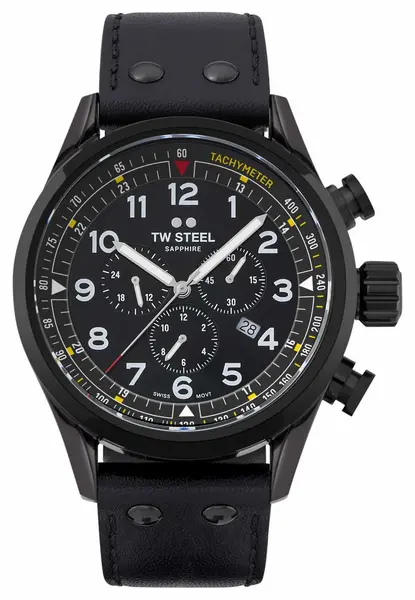 TW Steel SVS205 Swiss Volante Black PVD Plated Stainless Watch