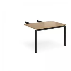 Adapt add on unit double return desk 800mm x 1200mm - Black frame and