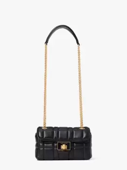 Kate Spade Evelyn Quilted Leather Small Shoulder Crossbody, Black, One Size