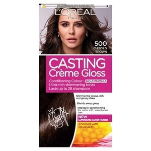 Casting Creme Gloss 500 Medium Brown Semi Permanent Hair Dye Brunette