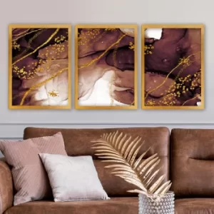 3AC173 Multicolor Decorative Framed Painting (3 Pieces)