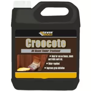 EVERBUILD 4LTR CREOCOTE Light Brown replaces creosote fence wood treatment
