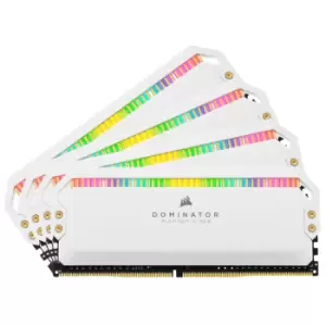 Corsair DOMINATOR PLATINUM RGB 32GB (4 x 8GB) Memory Kit DDR4 3600MHz - White - CMT32GX4M4C3600C18W