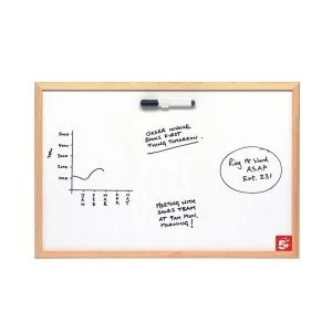 5 Star Office Value 900 Lightweight Drywipe Board with Wooden Frame