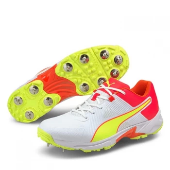 Puma 19.1 Spike Cricket Shoes Mens - White/Yellow