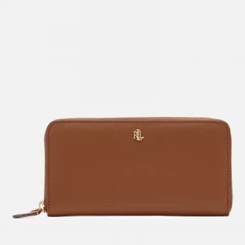 Lauren Ralph Lauren Womens Zip Large Continental Wallet - Lauren Tan/Monarch Orange
