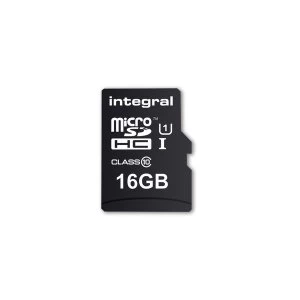 Integral 16GB Micro SD Card MicroSDHC Cl10 UHS 1 90 Mb/S + Adapter