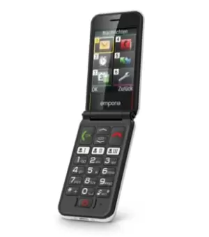Emporia SIMPLICITYglam 7.11cm (2.8") 102g Black, White Senior phone