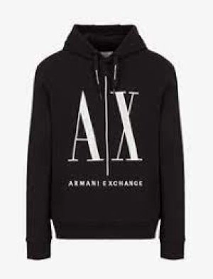 Armani Exchange Centre Logo Hoodie Black Size XL Men