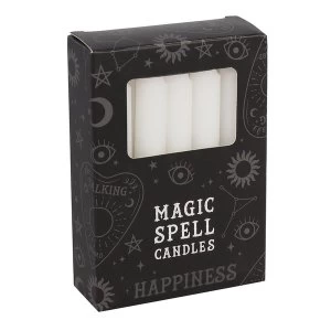 White Happiness (Pack Of 12) Spell Candles