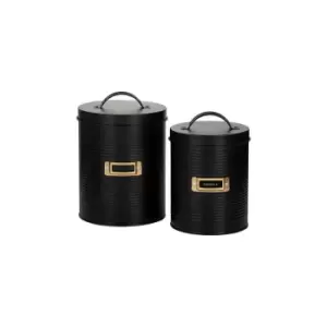 Typhoon - Otto Black Set Of 2 Storage Canisters
