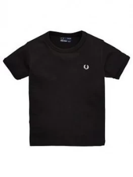 Fred Perry Boys Logo Short Sleeve T-Shirt - Black, Size 2-3 Years