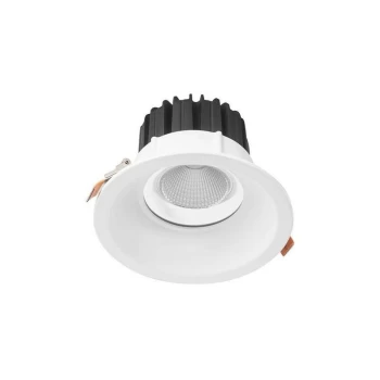 Forlight Dorit - Integrated LED 1 Light Recessed Downlight Matt White IP44 - Warm White