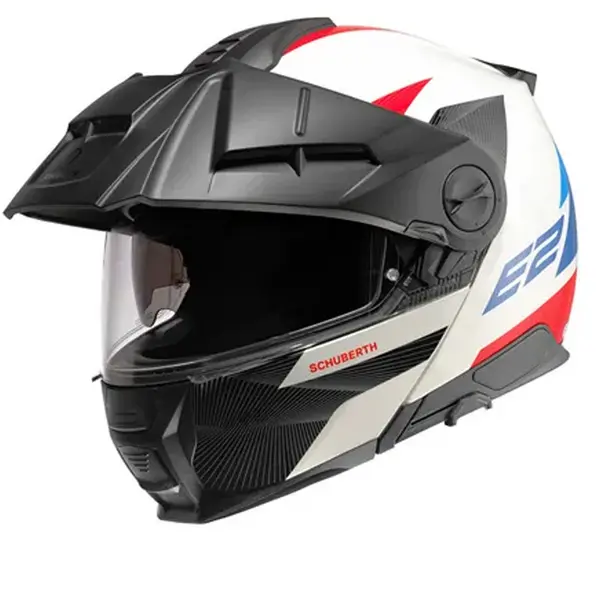 Schuberth E2 Defender White Blue Modular Helmet XL