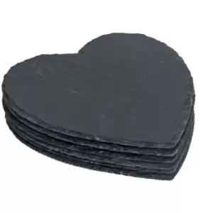 Argon Tableware Heart Slate Placemats - 25cm - Pack of 6