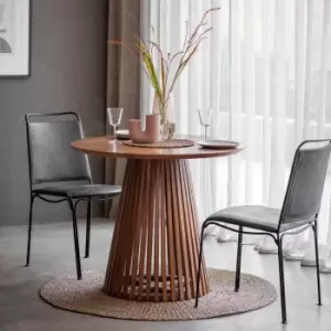 Gallery Interiors Goodwin 4 Seater Slatted Dining Table Oak