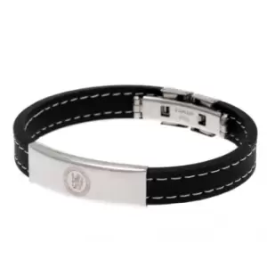 Chelsea FC Stitched Silicone Bracelet (One Size) (Black)