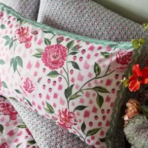 Cath Kidston Tea Rose Standard Pillowcase Pair, Pink