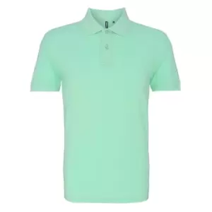 Asquith & Fox Mens Plain Short Sleeve Polo Shirt (S) (Mint)