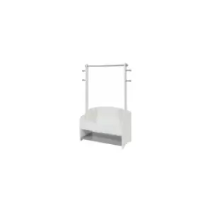 Liberty House Toys - Kids Wooden Dressing Rail w/ Extra Storage - White and Grey