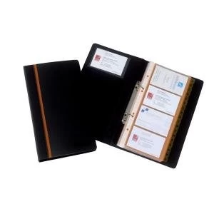 Rexel Business Card Book Professional Ring Binder with A-Z Index