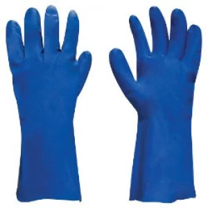 Polyco Gloves Gauntlet Nitrile Size 10 Blue