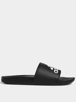 adidas Adilette Comfort Slides - Black/White, Size 11, Men