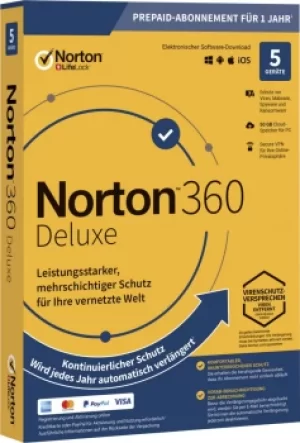 Norton 360 Deluxe 12 Months 5 Devices