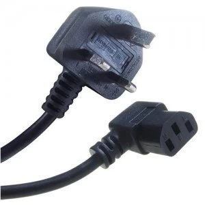 Connekt Gear IEC C13 90 Degree to UK Plug Kettle Lead - 5 Meter