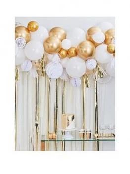 Ginger Ray Gold Balloon And Fan Garland Party Backdrop