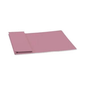 Guildhall Foolscap 315gm2 35mm Spine Full Flap Pocket Wallet Pink Pack of 50